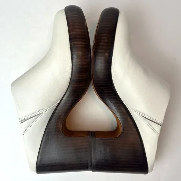 Vince Navina Leather Mule Clogs Milk White Sz 8 - Picture 8 of 11